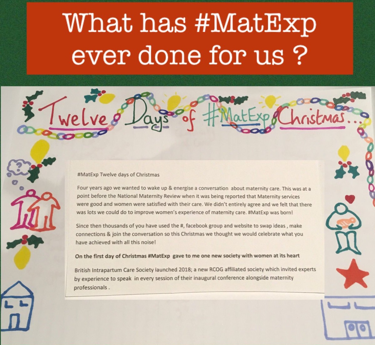MatExp 12 days of Christmas Day 1